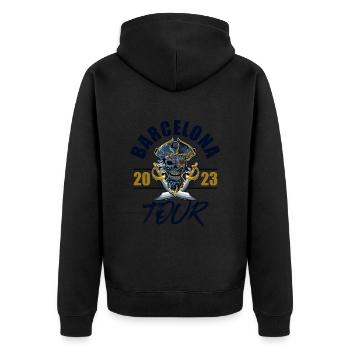 Barcelona 2023 Skeleton - Unisex Premium Organic Zip Hoodie - black - Back - Nico (187cm)