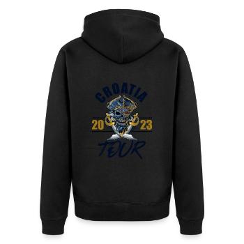 Croatia 2023 Skeleton - Unisex Premium Organic Zip Hoodie - black - Back - Nico (187cm)