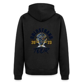 Golden Sands 2023 Skeleton - Unisex Premium Organic Zip Hoodie - black - Back - Nico (187cm)