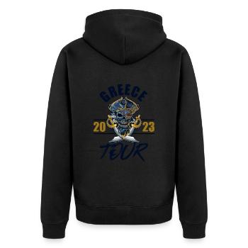 Greece 2023 Skeleton - Unisex Premium Organic Zip Hoodie - black - Back - Nico (187cm)