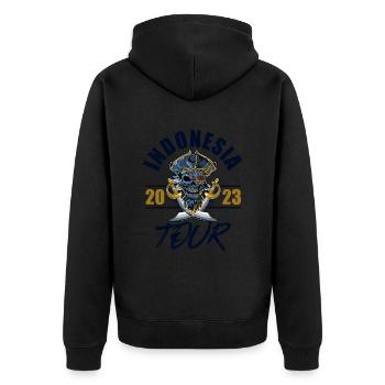 Indonesia 2023 Skeleton - Unisex Premium Organic Zip Hoodie - black - Back - Nico (187cm)