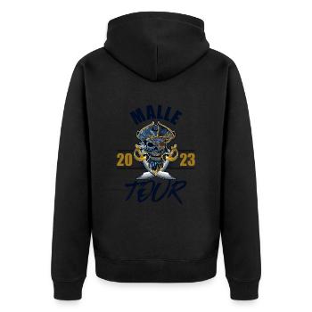 Malle 2023 Skeleton - Unisex Premium Organic Zip Hoodie - black - Back - Nico (187cm)
