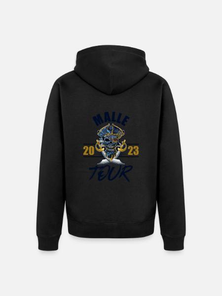 Malle 2023 Skeleton - Unisex Premium Organic Zip Hoodie - black