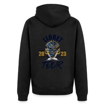Lloret De Mar 2023 Skeleton - Unisex Premium Organic Zip Hoodie - black - Back - Nico (187cm)