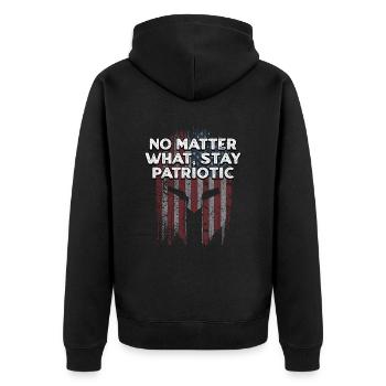 Peu importe le patriotisme américain patriotique États-Unis - Veste à capuche bio Premium Unisexe - noir - Dos - Nico (187cm)