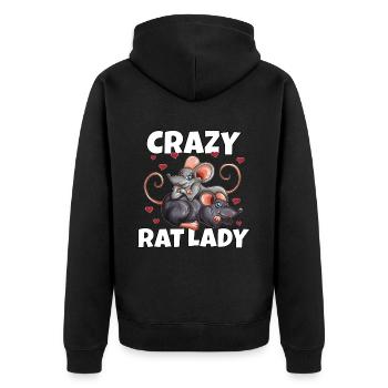 Rats amoureux de cœurs Rongeur costume de rat - Veste à capuche bio Premium Unisexe - noir - Dos - Nico (187cm)