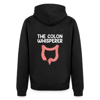 Colon Whisperer, Endoscopie Gastroentérologie - Veste à capuche bio Premium Unisexe - noir - Dos - Nico (187cm)