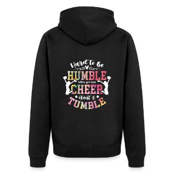 Cheerleading difficile d’être humble quand vous encouragez - Veste à capuche bio Premium Unisexe - noir - Dos - Nico (187cm)