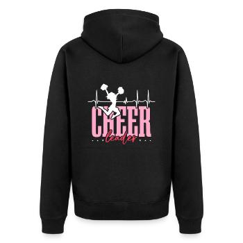 Cheerleading Cheerleader Cheer Squad Cheering - Unisex Premium Organic Zip Hoodie - black - Back - Nico (187cm)