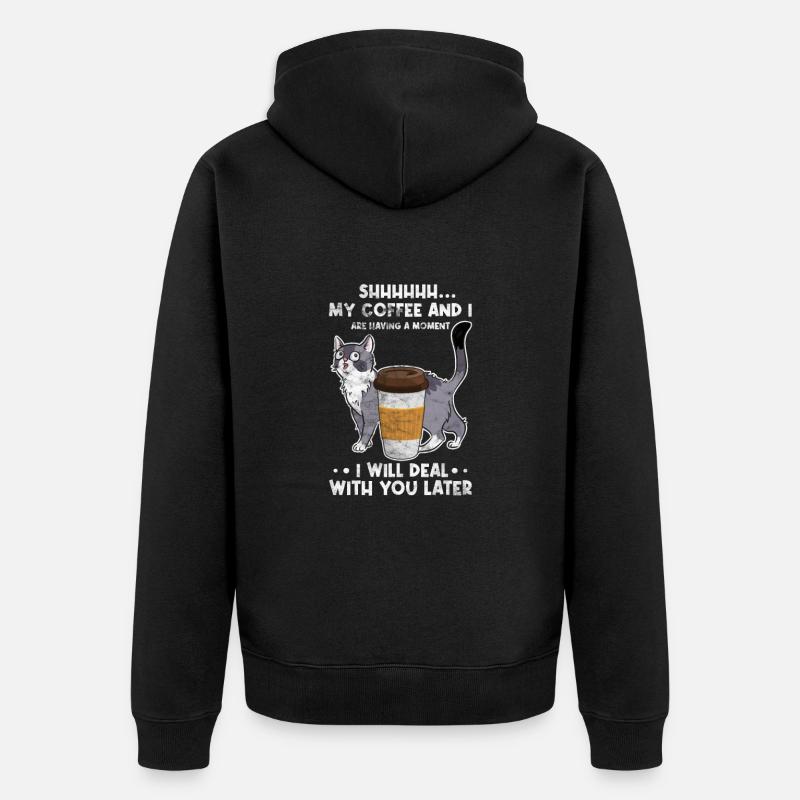 Café - Veste à capuche bio Premium Unisexe - noir
