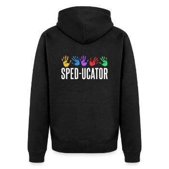 Sped Ucator Profession Special Education Special Education Special Education - Unisex Premium Organic Zip Hoodie - black - Back - Nico (187cm)
