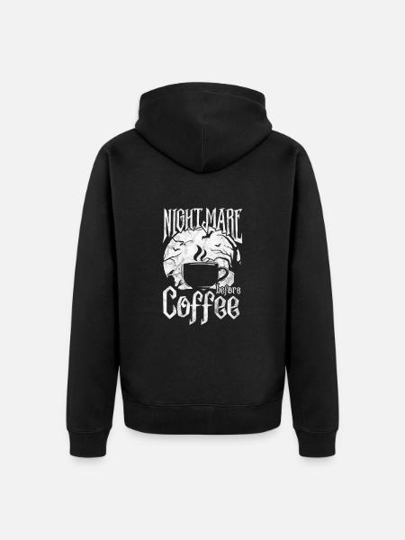 Coffee Halloween - Unisex Premium Organic Zip Hoodie - black