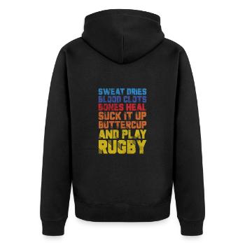 Rugby Club Rugbyteam Football Sport Cadeau - Veste à capuche bio Premium Unisexe - noir - Dos - Nico (187cm)