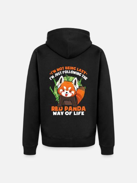 I'm Not Being Lazy - Unisex Premium Organic Zip Hoodie - black