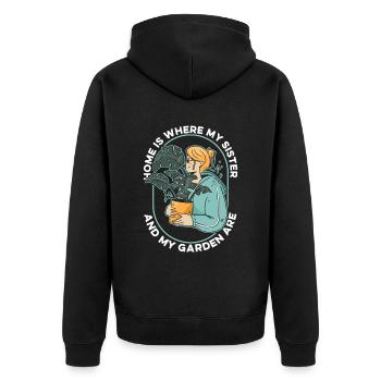 Hobby Jardinier Jardinier Jardinier Sœur - Veste à capuche bio Premium Unisexe - noir - Dos - Nico (187cm)