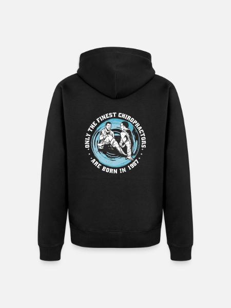 Physiotherapy born 1987 - Unisex Premium Organic Zip Hoodie - black