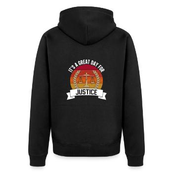 Avocats Drôle d’avocat étudiant en droit - Veste à capuche bio Premium Unisexe - noir - Dos - Nico (187cm)