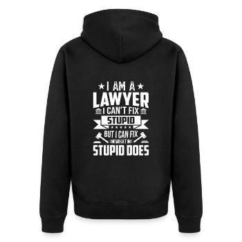 Avocats Drôle d’avocat étudiant en droit - Veste à capuche bio Premium Unisexe - noir - Dos - Nico (187cm)
