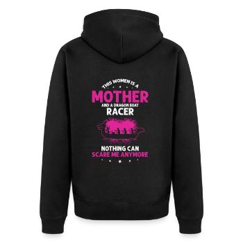 Dragon Boat Racing Theme for Dragon Boating - Unisex Premium Organic Zip Hoodie - black - Back - Nico (187cm)