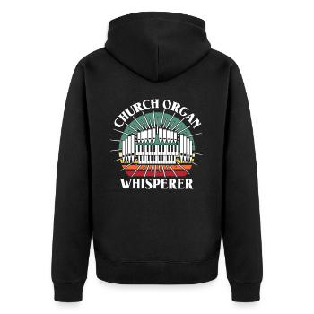 Organiste d’église, organiste, orgue d’église - Veste à capuche bio Premium Unisexe - noir - Dos - Nico (187cm)
