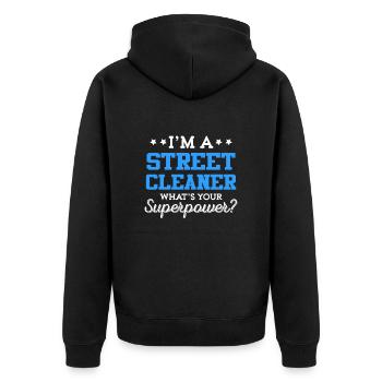 Cleaner Housekeeping Cleaning Housekeeper - Unisex Premium Organic Zip Hoodie - black - Back - Nico (187cm)