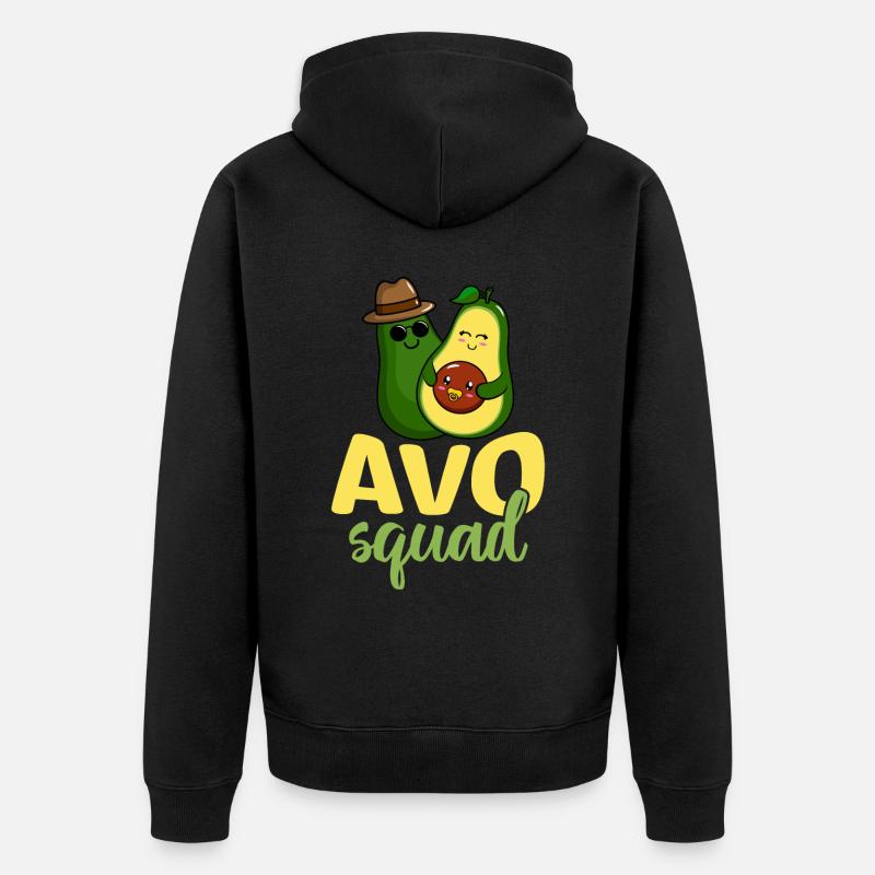 Avosquad Guacamole avocats amateurs d’avocats - Veste à capuche bio Premium Unisexe - noir