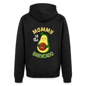 Mami de Babycado Amateurs d’avocats Guacamole - Veste à capuche bio Premium Unisexe - noir - Dos - Nico (187cm)