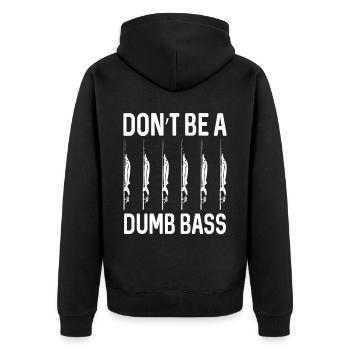 Ne sois pas une basse stupide - - Veste à capuche bio Premium Unisexe - noir - Dos - Nico (187cm)