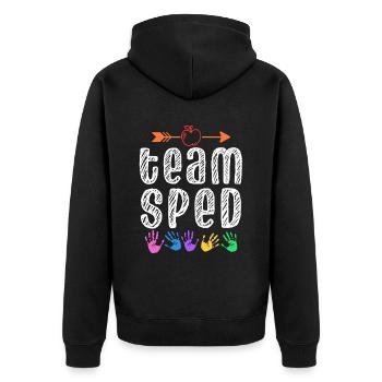 Team Special Education Teachers Special Education Profession - Unisex Premium Organic Zip Hoodie - black - Back - Nico (187cm)