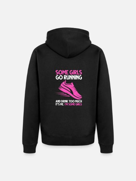 Run - Unisex Premium Organic Zip Hoodie - black