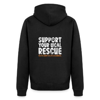 Animal Rescue Animal Rights Animal Love Pet Gift - Veste à capuche bio Premium Unisexe - noir - Dos - Nico (187cm)