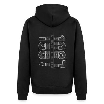 Finest Millésime 1987 Année de naissance 1987 Anniversaire - Veste à capuche bio Premium Unisexe - noir - Dos - Nico (187cm)