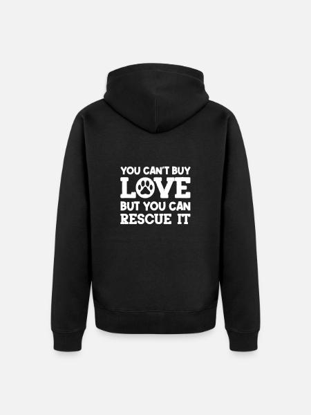 Animal Rescue - Unisex Premium Organic Zip Hoodie - black