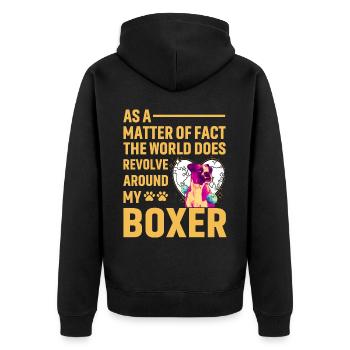 Boxeur - Veste à capuche bio Premium Unisexe - noir - Dos - Nico (187cm)
