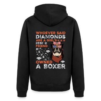 Boxeur - Veste à capuche bio Premium Unisexe - noir - Dos - Nico (187cm)