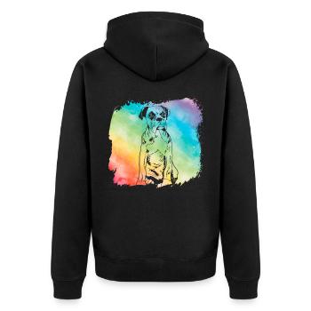 Boxeur - Veste à capuche bio Premium Unisexe - noir - Dos - Nico (187cm)