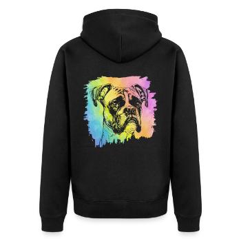 Boxeur - Veste à capuche bio Premium Unisexe - noir - Dos - Nico (187cm)