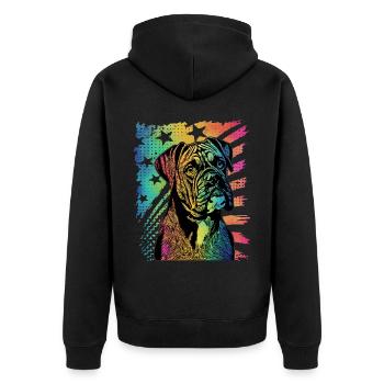 Boxeur - Veste à capuche bio Premium Unisexe - noir - Dos - Nico (187cm)