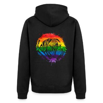 Boxeur - Veste à capuche bio Premium Unisexe - noir - Dos - Nico (187cm)