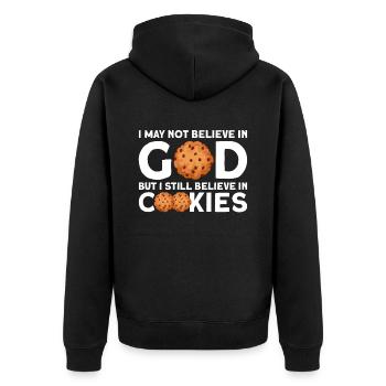 Athéisme athée Cookies Noël - Veste à capuche bio Premium Unisexe - noir - Dos - Nico (187cm)