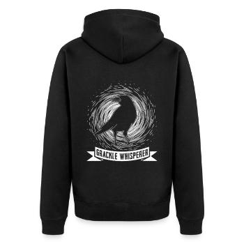 Blackbird Grackle Whisperer Design pour les ornithologues amateurs - Veste à capuche bio Premium Unisexe - noir - Dos - Nico (187cm)