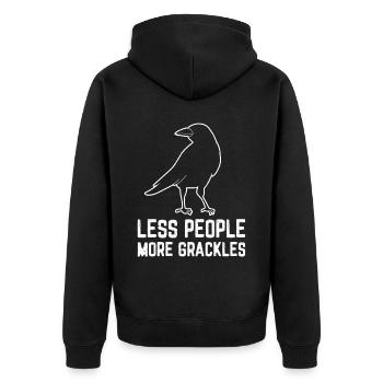Blackbird Grackle Bird Design pour les ornithologues amateurs - Veste à capuche bio Premium Unisexe - noir - Dos - Nico (187cm)