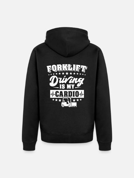Forklift driver Forklift - Unisex Premium Organic Zip Hoodie - black
