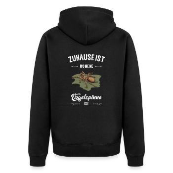 Vogelspinne I Tarantula Terrarium Motiv für - Unisex Premium Bio Zip Hoodie - Schwarz - Hinten - Nico (187cm)