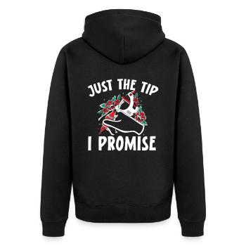 Just the tip I promise tattooist tattooing - Unisex Premium Organic Zip Hoodie - black - Back - Nico (187cm)