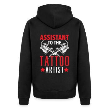 Ink It is good for a body Tattoo Tattoo - Unisex Premium Organic Zip Hoodie - black - Back - Nico (187cm)