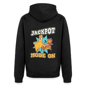 Jackpot Mode On - Pinball - Unisex Premium Organic Zip Hoodie - black - Back - Nico (187cm)