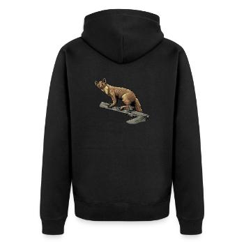 Pine marten I Noble marten marten motif for hunters - Unisex Premium Organic Zip Hoodie - black - Back - Nico (187cm)
