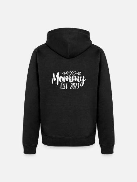 Pregnancy - Unisex Premium Organic Zip Hoodie - black
