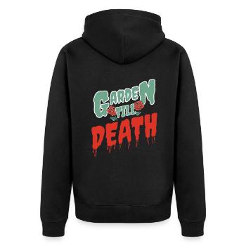 Hobby Gardener Garden Roses Gardening Grandpa - Unisex Premium Organic Zip Hoodie - black - Back - Nico (187cm)